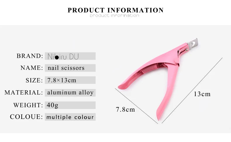 Professional Fake Nail Cutter Nail Cipper Tips Cutter U Type